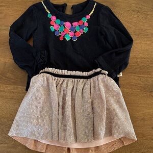 Kate Spade Baby Pink and Black Skirt 12 months